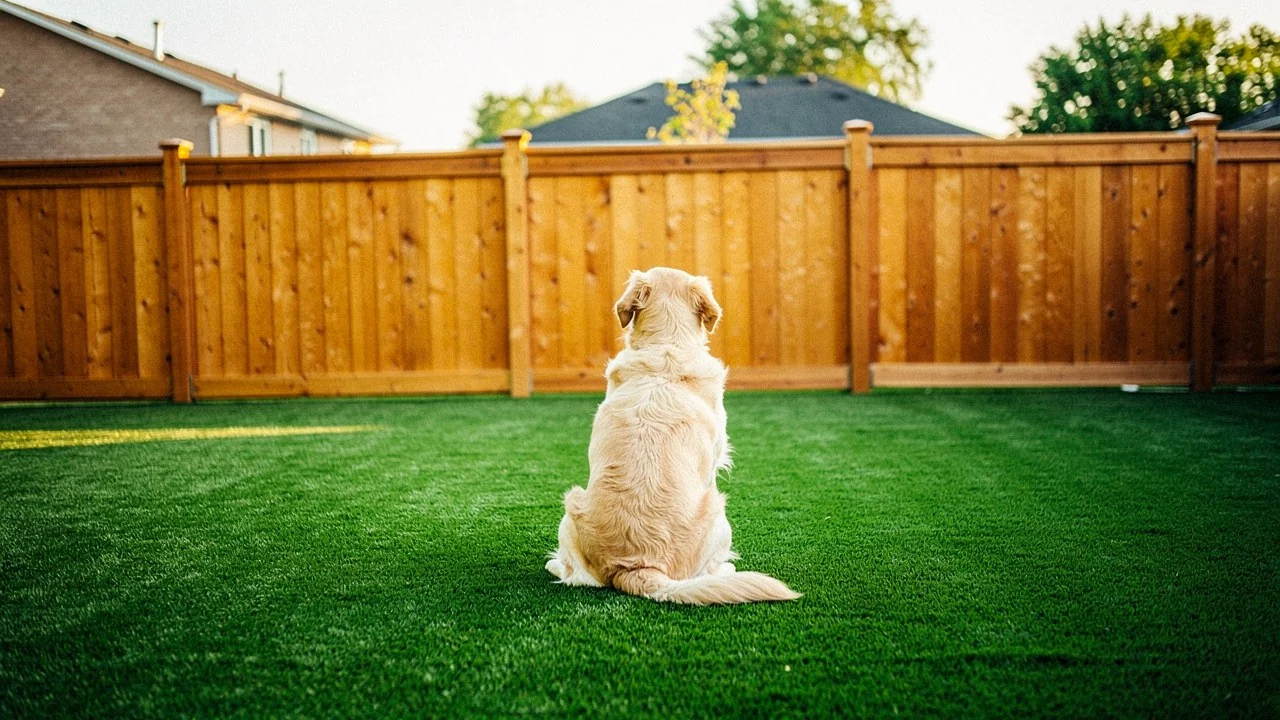 Pet-friendly turf installation in Windsor Ontario by Windsor Turf Pros
