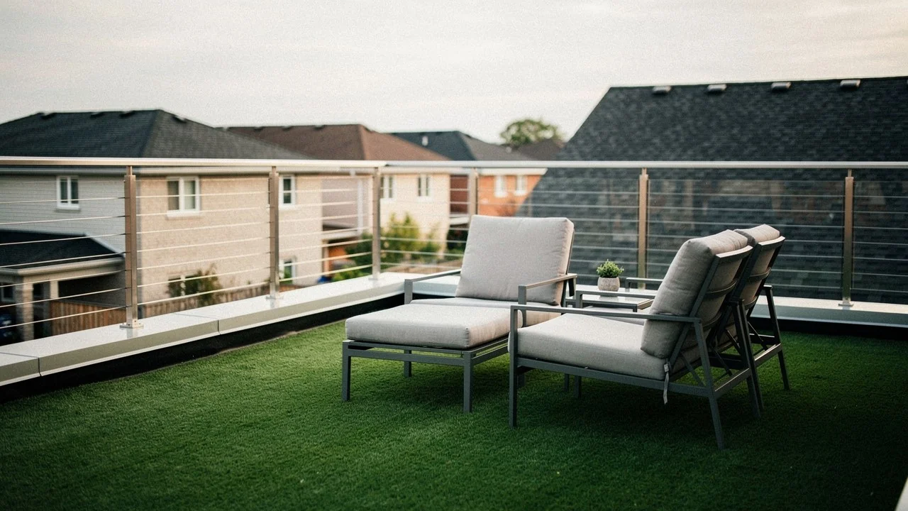 Rooftop turf installation in Windsor Ontario by Windsor Turf Pros